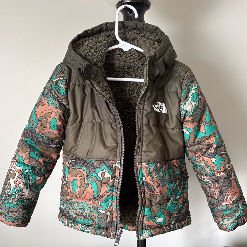 THE NORTH FACE REVERSIBLE MOUNT CHIMBO FULL ZIP HOODED JACKET TODDLERS 4T